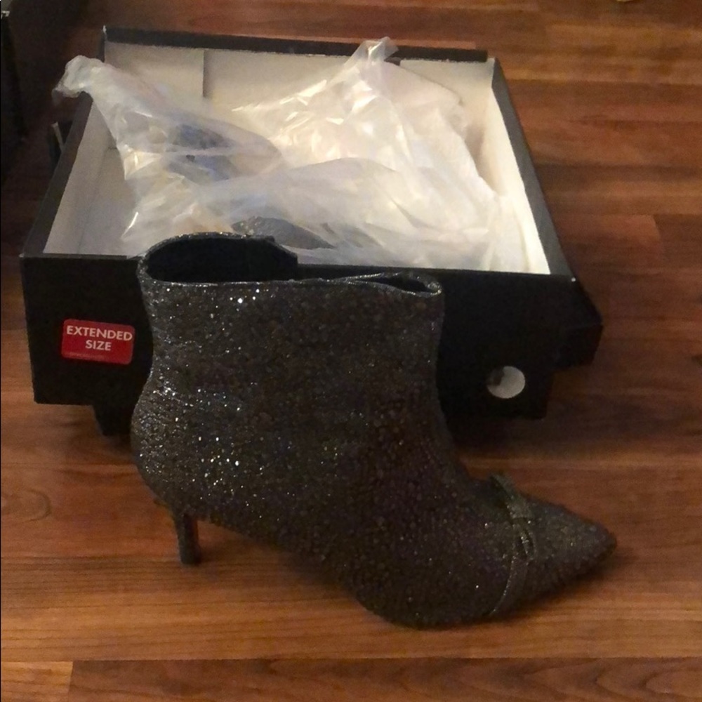 Silver Glitter Boots